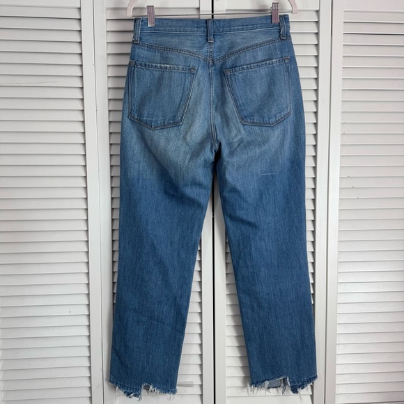 J Brand Ivy Slouchy High Rise Straight Leg Baggy Crop Jeans Step Hem Size 25 - Picture 5 of 10